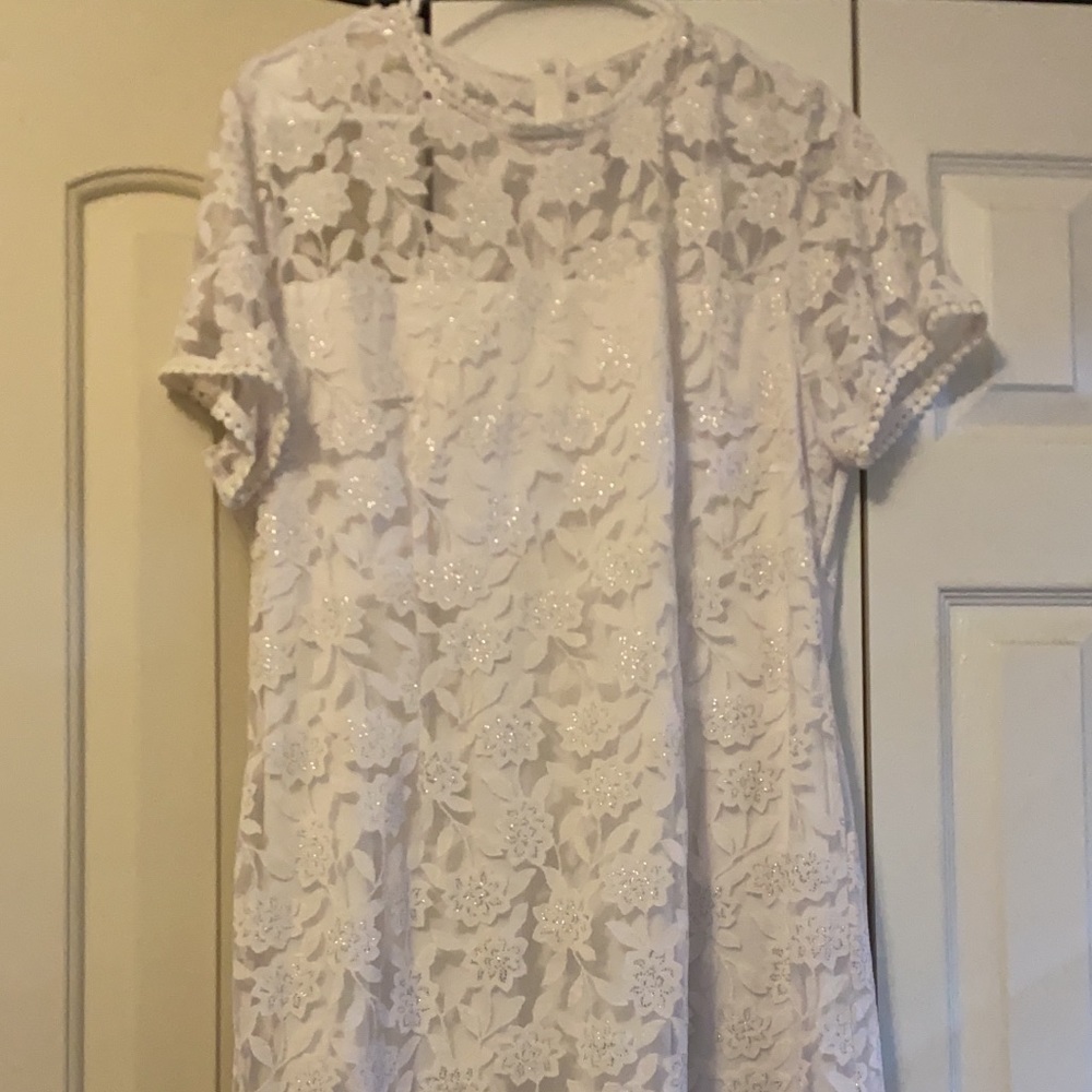 White sparkly dress